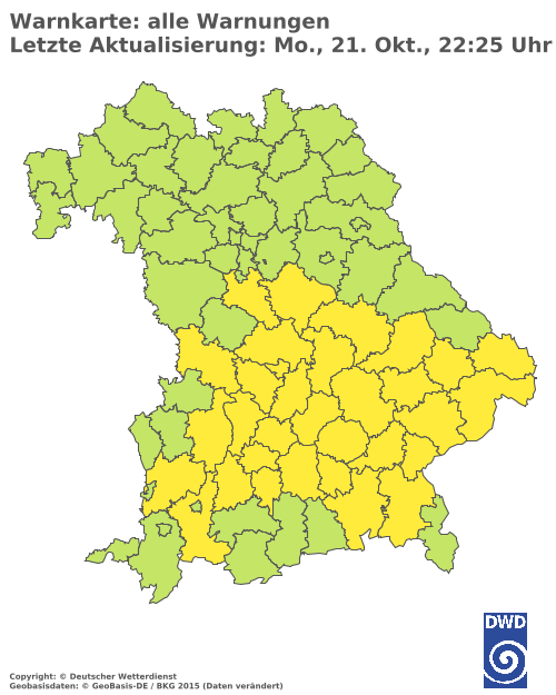 Aktuelle Wetterwarnungen für  Haßberge