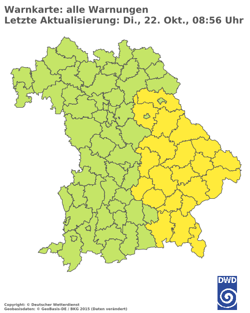 Aktuelle Wetterwarnungen für  Haßberge