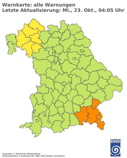 Aktuelle Wetterwarnungen für  Haßberge